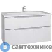 Тумба под раковину Jorno Slide 105 подвесная Белая (Sli.01.105/P/W)