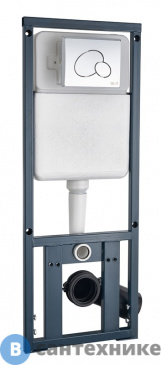 картинка Инсталляция WELTWASSER WW MARBERG 410 RD для унитаза, кнопка круглая