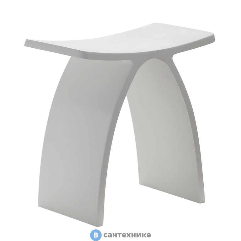 Стульчик для ванной ABBER Stein AS1639 белый матовый