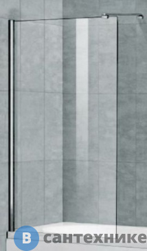 картинка Шторка Cezares LIBERTA-V-1-90/155-C-Cr на ванну (900х1550)