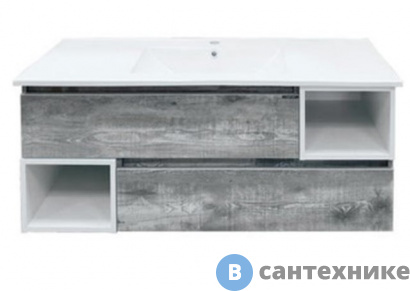 картинка Тумба Comforty Турин-120 дуб бежевый с раковиной COMFORTY 9120E