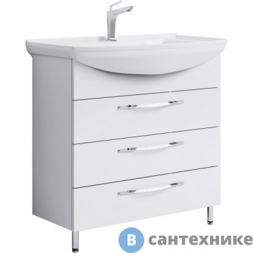 картинка Тумба под раковину Aqwella ALLEGRO 86,5 Agr.01.08/3 (напольная, белый)