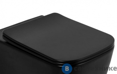 картинка Сиденье для унитаза BelBagno ARDENTE-C дюропласт, soft close, металлическое крепление, чёрное матовое, BB3202SC-MB