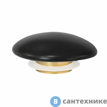 картинка Накладка на слив для раковины ABBER AC0014MB чёрная матовая, керамика