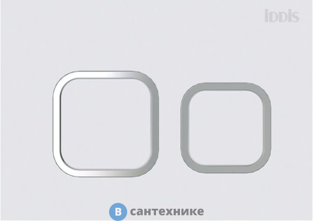 Клавиша смыва IDDIS Unifix UNI40MWi77 универсальная, матовый белый