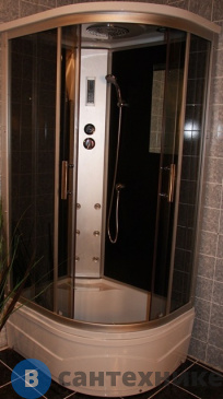 картинка Душевая кабина AQUADUSH AD-BOX 100x80 L черная