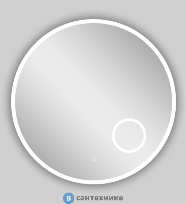 Зеркало AZARIO D600 сенсор выкл, алюминиевая рамка с увеличительным зеркалом (AZ-Z-005ALM)