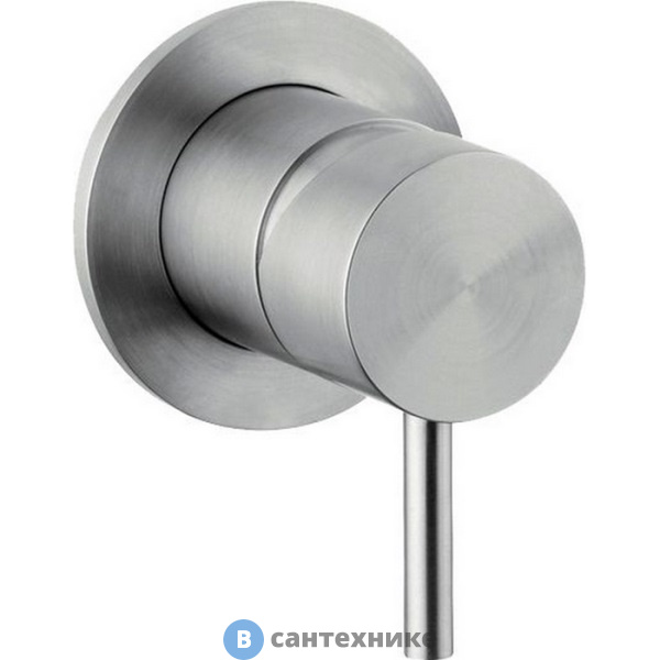 Смеситель CISAL Xion встраиваемый однорычажный для душа, внешняя и внутренняя части в комплекте, нержавеющая сталь (XI000304D1)