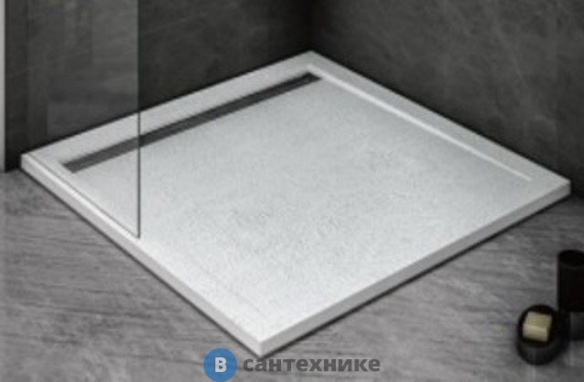 Душевой поддон Cezares TRAY-AS-A-100-30-W из искусственного мрамора, без сифона