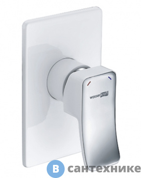 картинка Смеситель WasserKRAFT Aller 10651 White для душа латунь, комбинированное покрытие