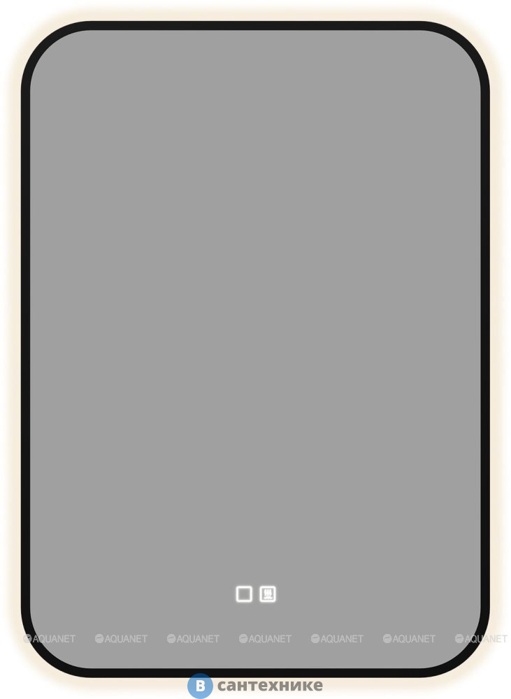 Зеркало Aquanet Контур 500х700 LED TX черный (367648)