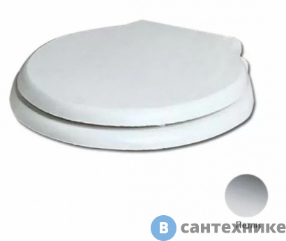 картинка Сиденье AZZURRA Giunone-Jubilaeum для унитаза белое, шарниры хром (микролифт) (1800/F bi/cr)