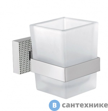 картинка Стакан Cezares PRIZMA-TUMS-01 подвесной, стекло матовое, Хром