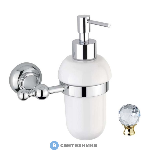 Диспенсер Cezares APHRODITE-SOIS-03/24-Sw для мыла подвесной, золото 24 карат