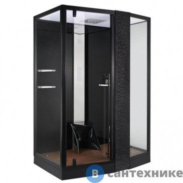 картинка Душевая кабина Orans SR-89102RS Black, Long door handle (1500x1000x2200)