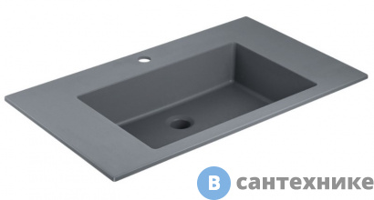 картинка Раковина Vincea VCB-13800G из кварца, серый