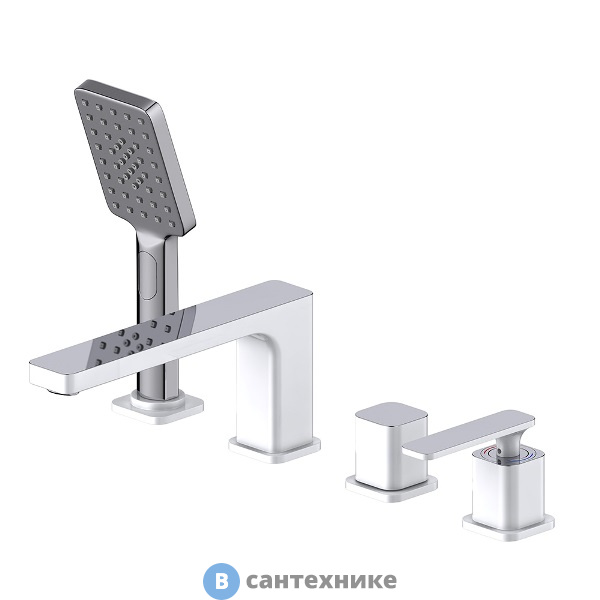 Смеситель Timo Torne 4330/00-16Y на борт ванны, белый