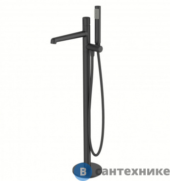 картинка Смеситель BelBagno UNO UNO-FMT-NERO напольный для ванны, чёрный