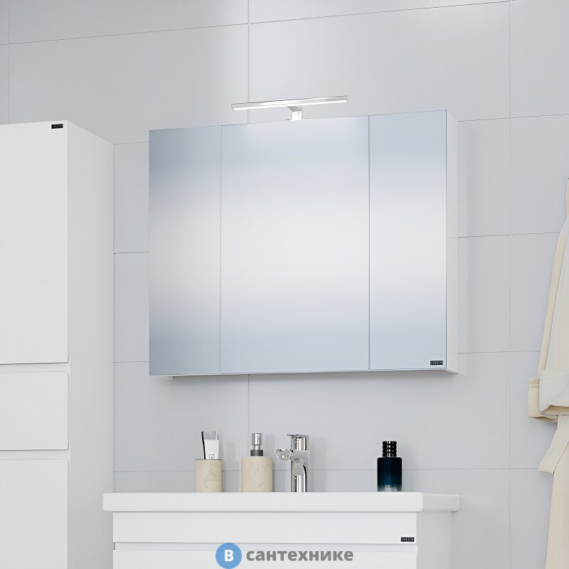 Зеркальный шкаф СанТа Аврора 80 универсальный НП (700348)