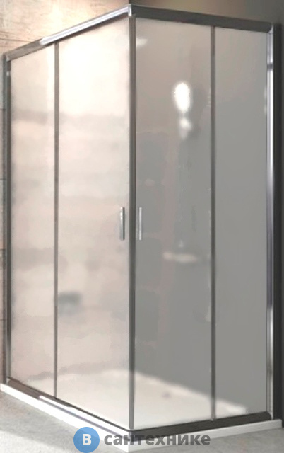 Душевое ограждение Ravak Blix BLRV2K-100 белый + стекло Грапе (1XVA0100ZG)