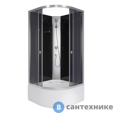 картинка Душевая кабина Niagara Eco E90/40/TN/BK (900х900х1950)