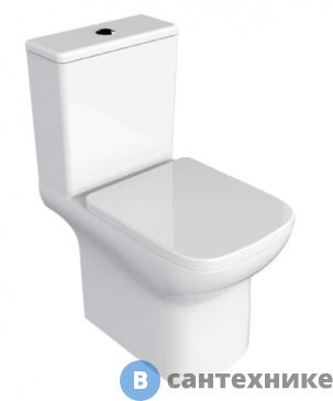 картинка Унитаз с бачком AZARIO Alba AZ-8323 безободковый, с арматурой , сиденье микр. 620*405*805 мм