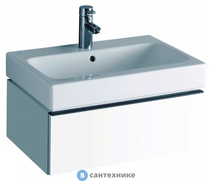 Тумба под раковину Geberit 840260000 ICON /595x240x477/ (белый глянец, лак)