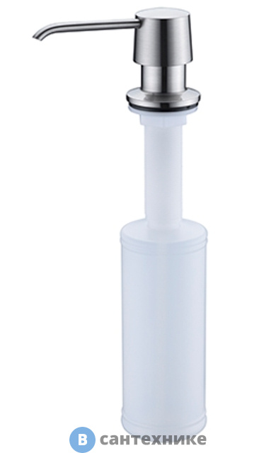 Встраиваемый дозатор для мыла WasserKRAFT K-1599 латунь, покрытие "матовый хром", ABS - пластик