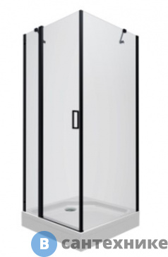 картинка Душевой уголок Тритон Йота-Блэк, 90х90, квадр, подд (DK284)