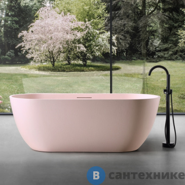 картинка Ванна ABBER Frankfurt AM9941MP из искусственного камня розовая матовая