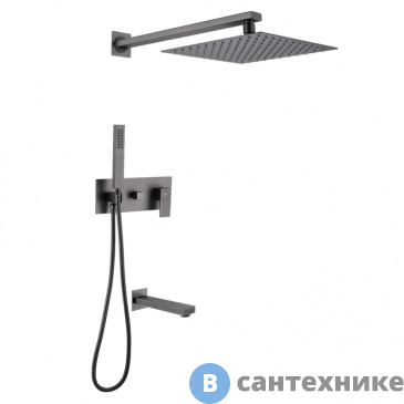 картинка Душевая система ABBER Daheim AF8217NG скрытого монтажа с изливом, никель