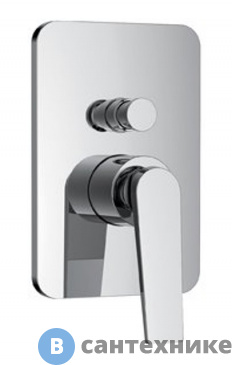 картинка Смеситель Cezares BADEN-F-VDIM-01 встраиваемый однорычажный для душа с переключателем, хром