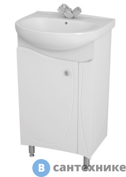 картинка Тумба под раковину Merkana Тенерифе 55, б/ящ, ум. Антик 55, белый