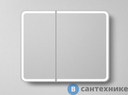 картинка Зеркало-шкаф Art & MAX PLATINO AM-Pla-1000-800-2D-F с подсветкой
