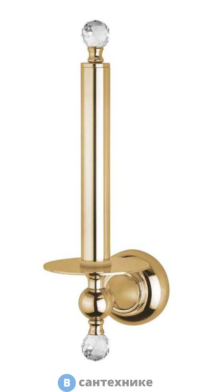 Держатель Cezares APHRODITE-TH042-03/24-Sw для туалетной бумаги, вертикальный, золото