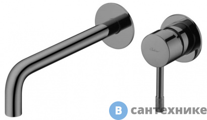 картинка Смеситель Boheme 465-SGM для умывальника мз стены, Uno. Shine Gun Metall