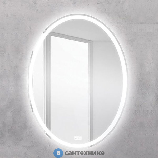 Зеркало BelBagno SPC-VST-600-800-LED-TCH-WARM с встроенным светильником, сенсорным выключателем и подогревом, 600x30x800