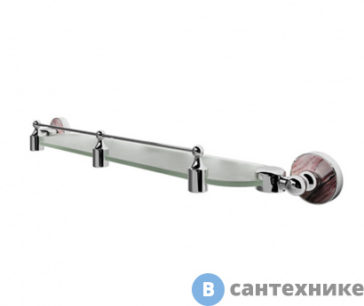 картинка Полка WasserKRAFT Aland K-8544 стеклянная с бортиком