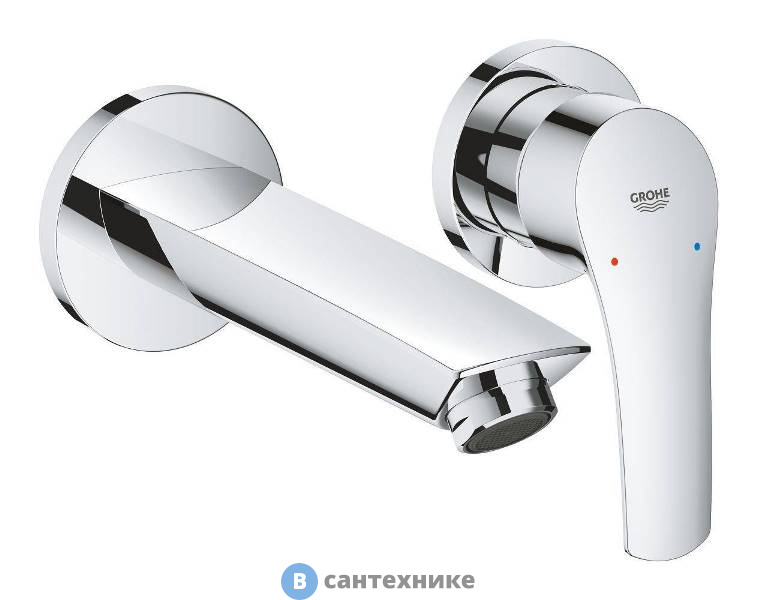 Смеситель Grohe EUROSMART 29337003 для раковины настенный,  2 отверстия (хром)