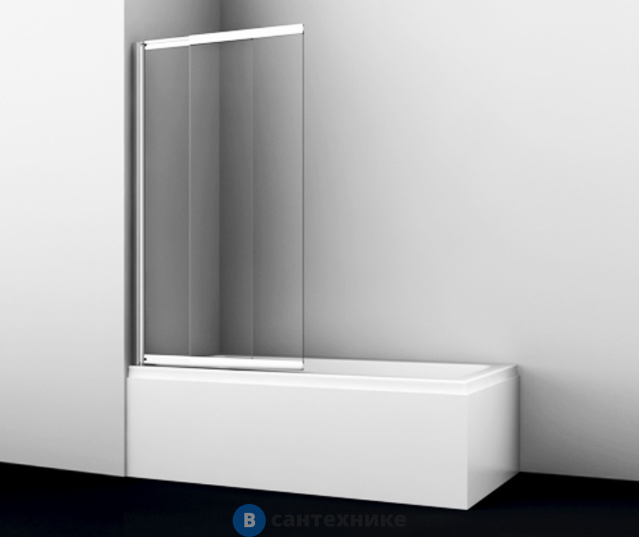 Стеклянная шторка WasserKRAFT Main 41S02-100 WasserSchutz на ванну