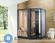 Душевая кабина Orans SR-89103LS Black, Long door handle (1800x1300x2200)