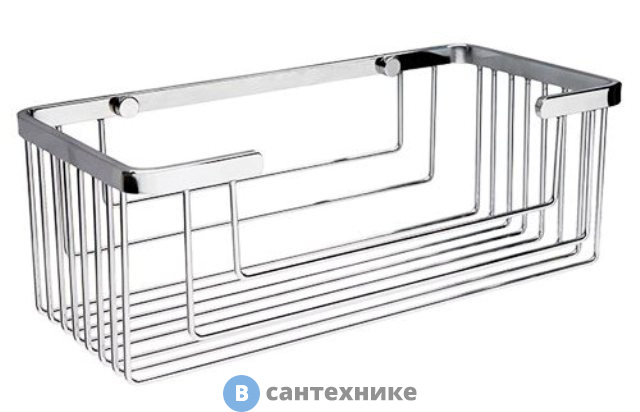 Полка WasserKRAFT K-711 металлическая прямая нержавеющая сталь AISI 304, хромоникелевое покрытие