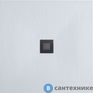 картинка Душевой поддон Aquanet 001G Pleasure 900х900х30мм, крышка из нерж, без сифона, серый камень (258874)