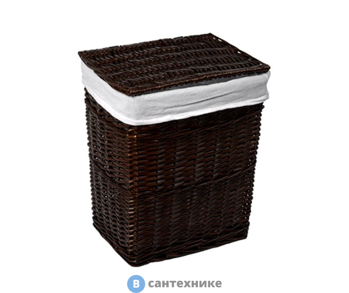 Плетеная корзина WasserKRAFT Isar WB-130-L для белья с крышкой прутья ивы