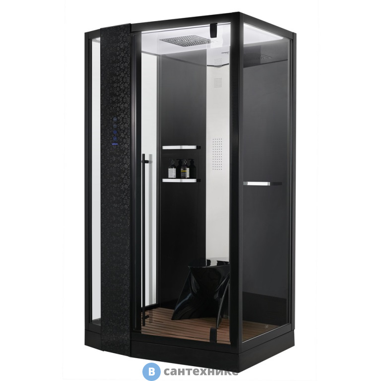 Душевая кабина Orans SR-89105LS Black, Long door handle (1200x900x2200)