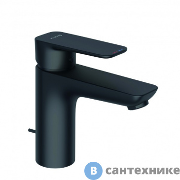 картинка Смеситель Kludi Pure&Style 402903975 для раковины, чёрный матовый