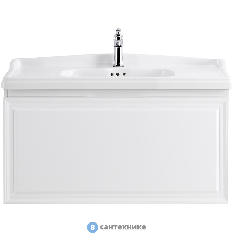 Тумба под раковину Cezares GIUBILEO подвесная с одним выкатным ящиком, Bianco Lucido, 1000x460x500, GIUBILEO-100-1C-SO-BL