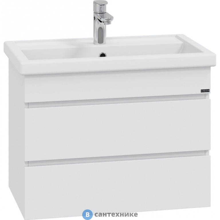 Тумба под раковину СанТа Марс 70 2 ящ. подвесная (ум. ФОСТЕР 70) (700294)