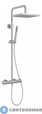 картинка Душевая стойка Jacob Delafon BRIGITTE E32850-CP термостат, верхний душ, 2 режима (хром)