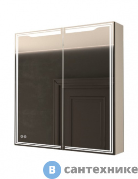 картинка Зеркало-шкаф Art & MAX Merano AM-Mer-900-800-1D-L-DS-F с подсветкой и подогревом